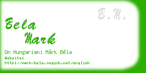 bela mark business card